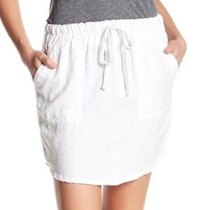 James Perse Linen Skirt Womens White Size XL
